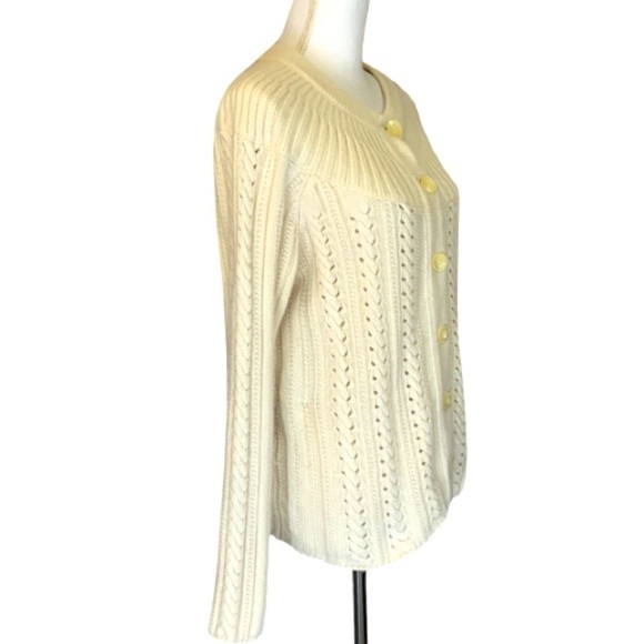 J.Jill Cream angora blend sweater, cream, large petite, minimalist, classic - Picture 2 of 6